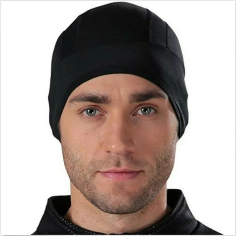 Motorcycle Cycling Cap Quick Dry Breathable Moisture Wicking Under Helmet Beanie Inner Lined Dome Sport Cap Motor Accessories